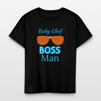 Baby Chef Boss Man Youth T-Shirt - black