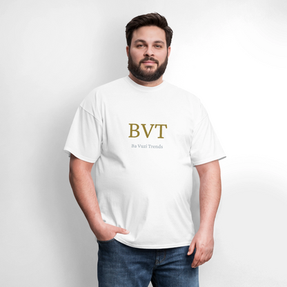 BVT Gold/Silver Metallic Logo Tshirt - white