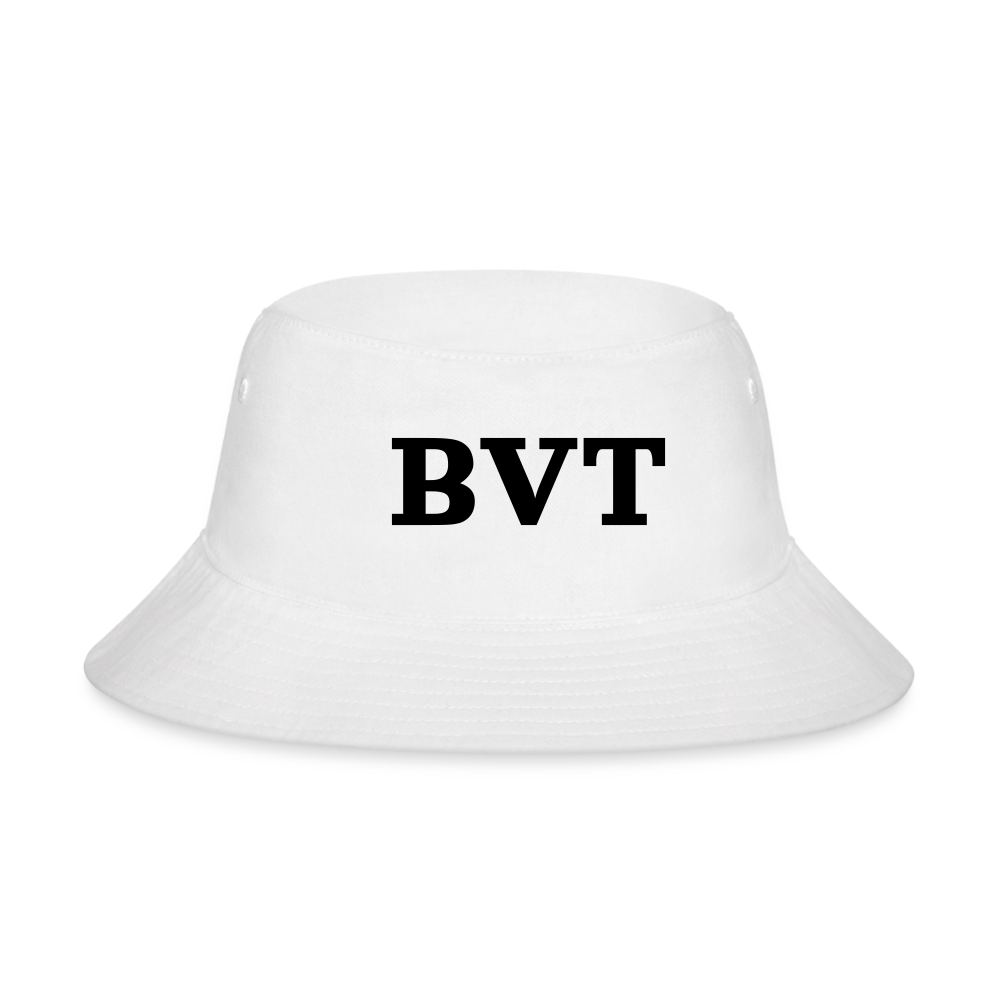 BVT Monogram Bucket Hat - Bright - white
