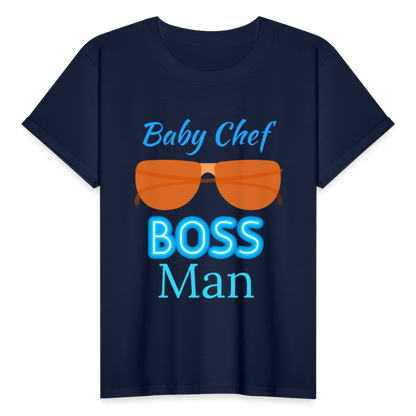 Baby Chef Boss Man Youth T-Shirt - navy