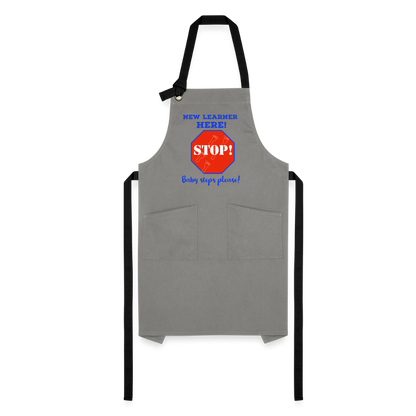 New Learner Artisan Apron - gray/black