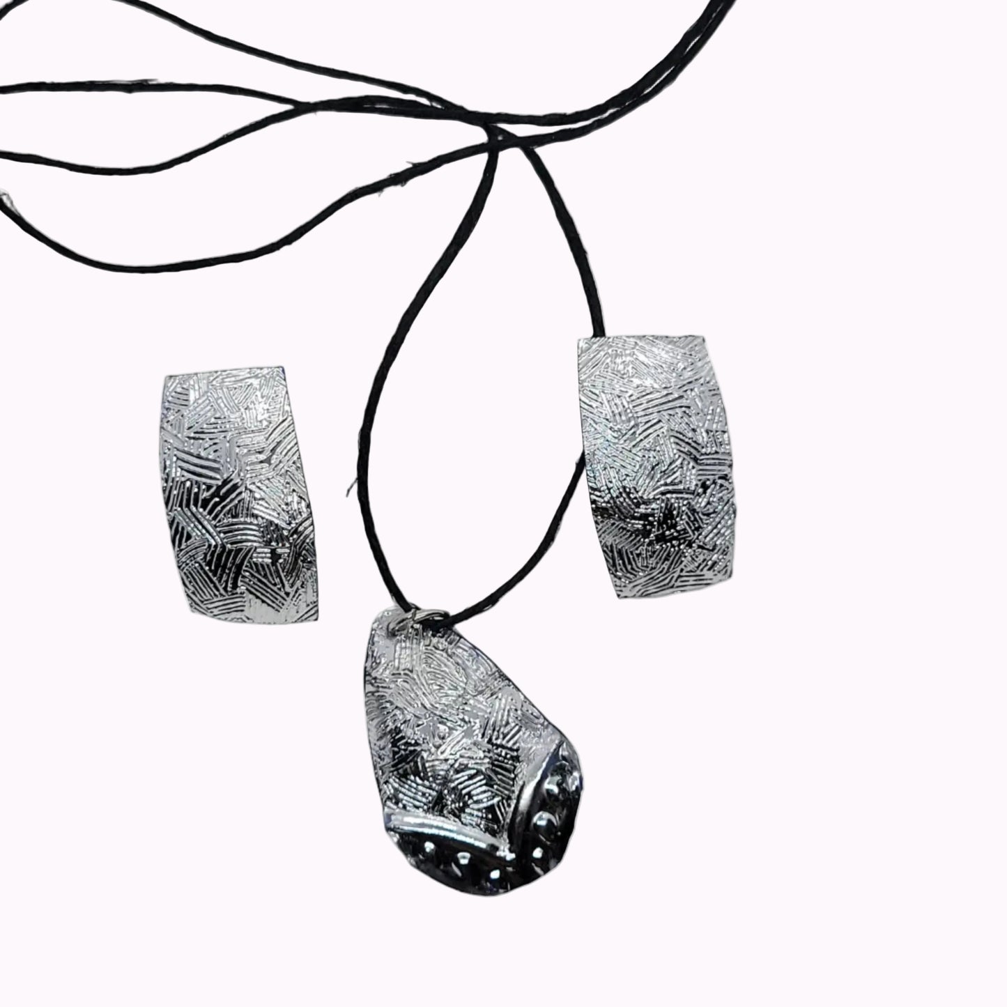 Obsidian Weave Jewelry Set