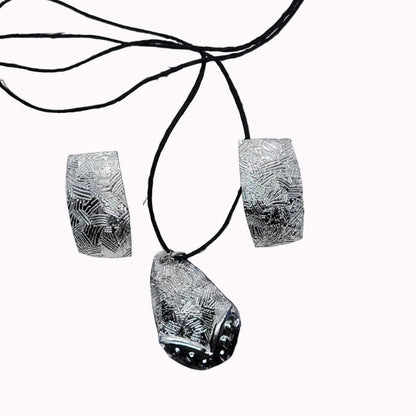 Obsidian Weave Jewelry Set