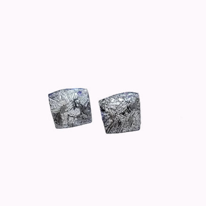 Silver Loom Stud Earrings