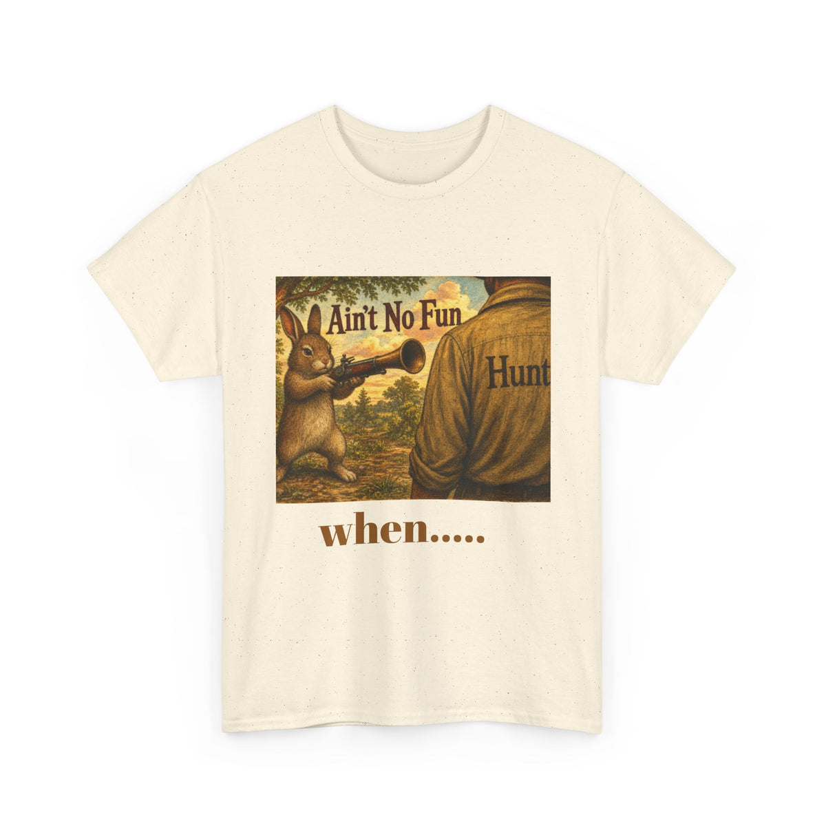 Vintage Bunny Graphic Wisdom Tee — "Ain't No Fun When..."
