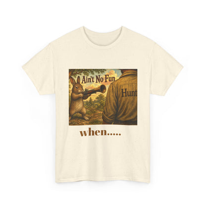 Vintage Bunny Graphic Wisdom Tee — "Ain't No Fun When..."