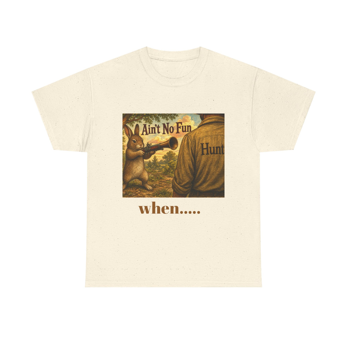 Vintage Bunny Graphic Wisdom Tee — "Ain't No Fun When..."