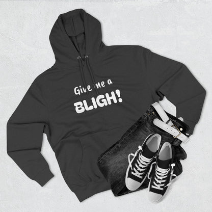 Playful Fleece Hoodie with Witty Text - Bligh!
