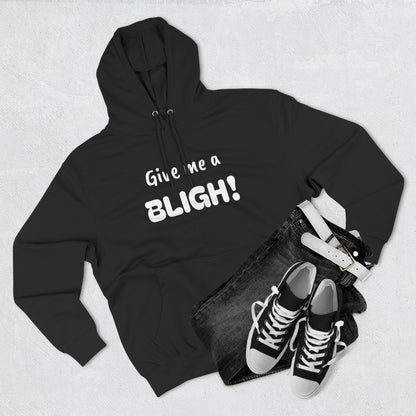 Playful Fleece Hoodie with Witty Text - Bligh!