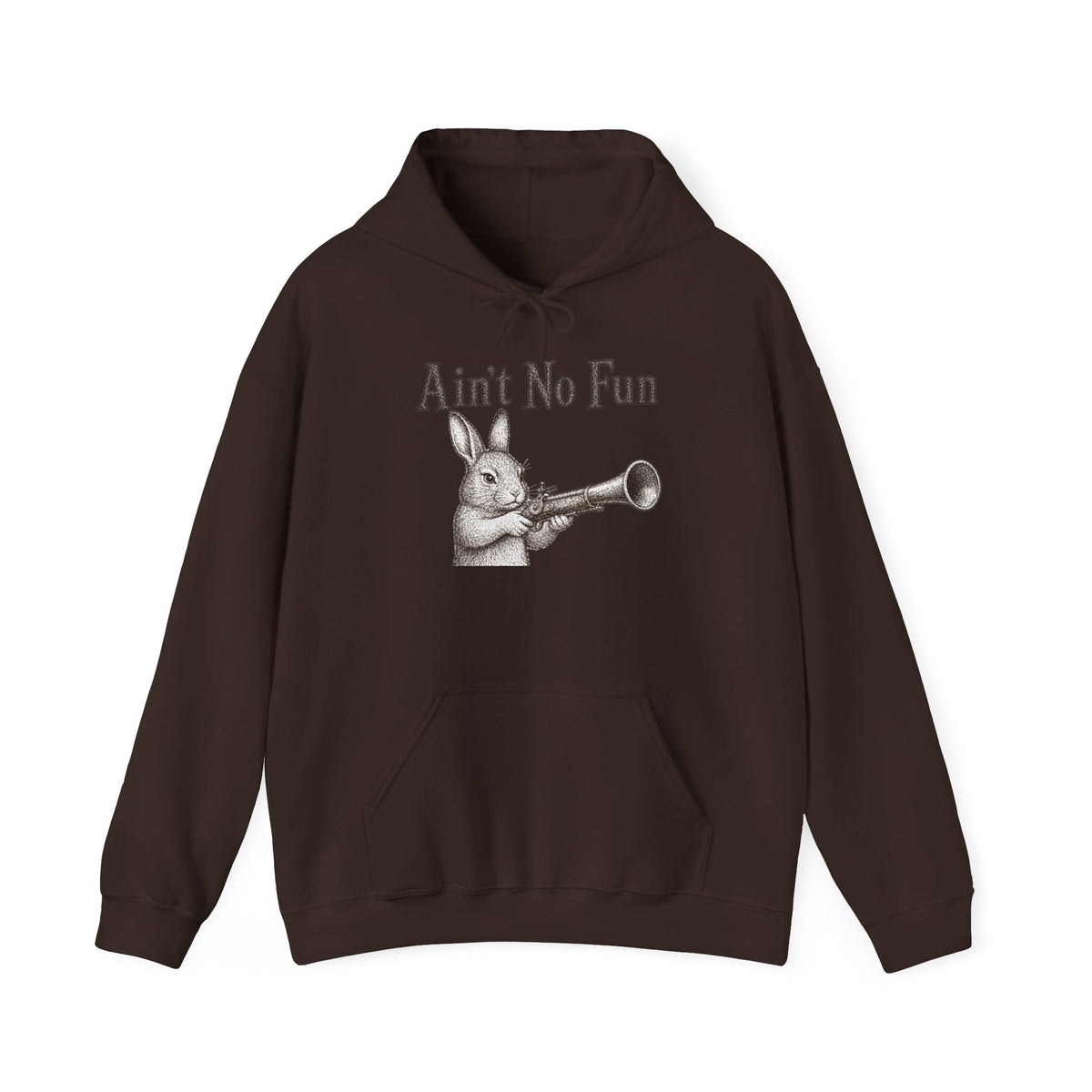 Ain't No Fun Rabbit Hoodie – Funny Vintage Animal Graphic Hoodie