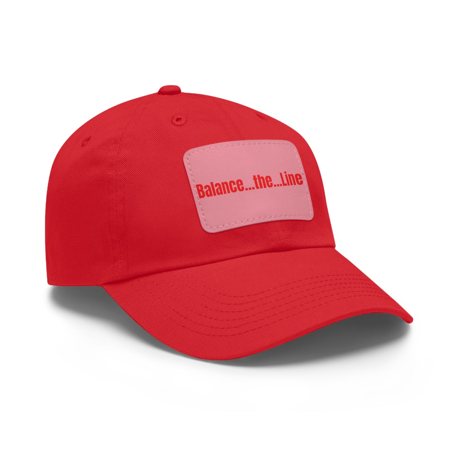 "Balance...the...Line" Statement Cap — Red Dad Hat