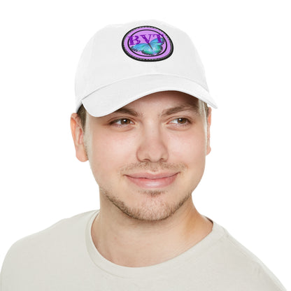 Butterfly Patch Dad Hat — BVT Logo White Cap