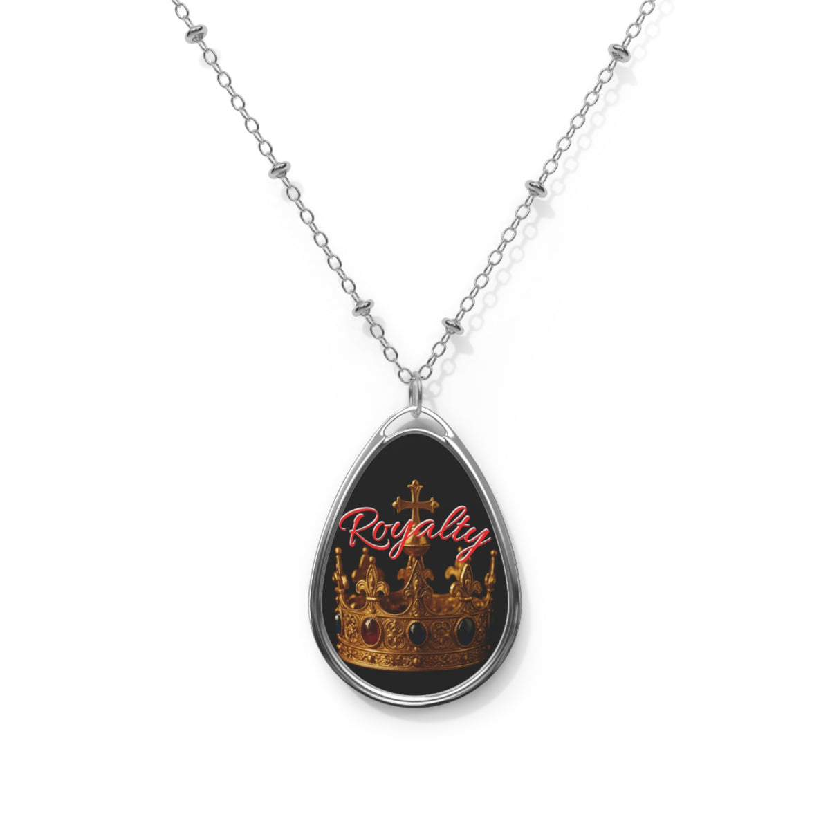 Royally Crowned Oval Necklace