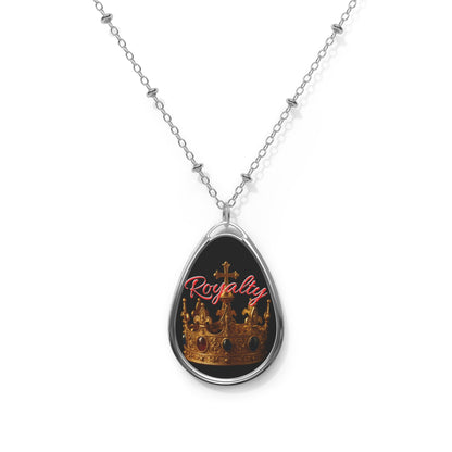 Royally Crowned Oval Necklace