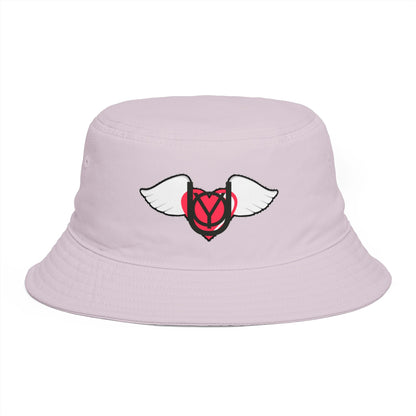 Embrace You Logo Bucket Hat — Cute Retro Winged Heart Sun Hat