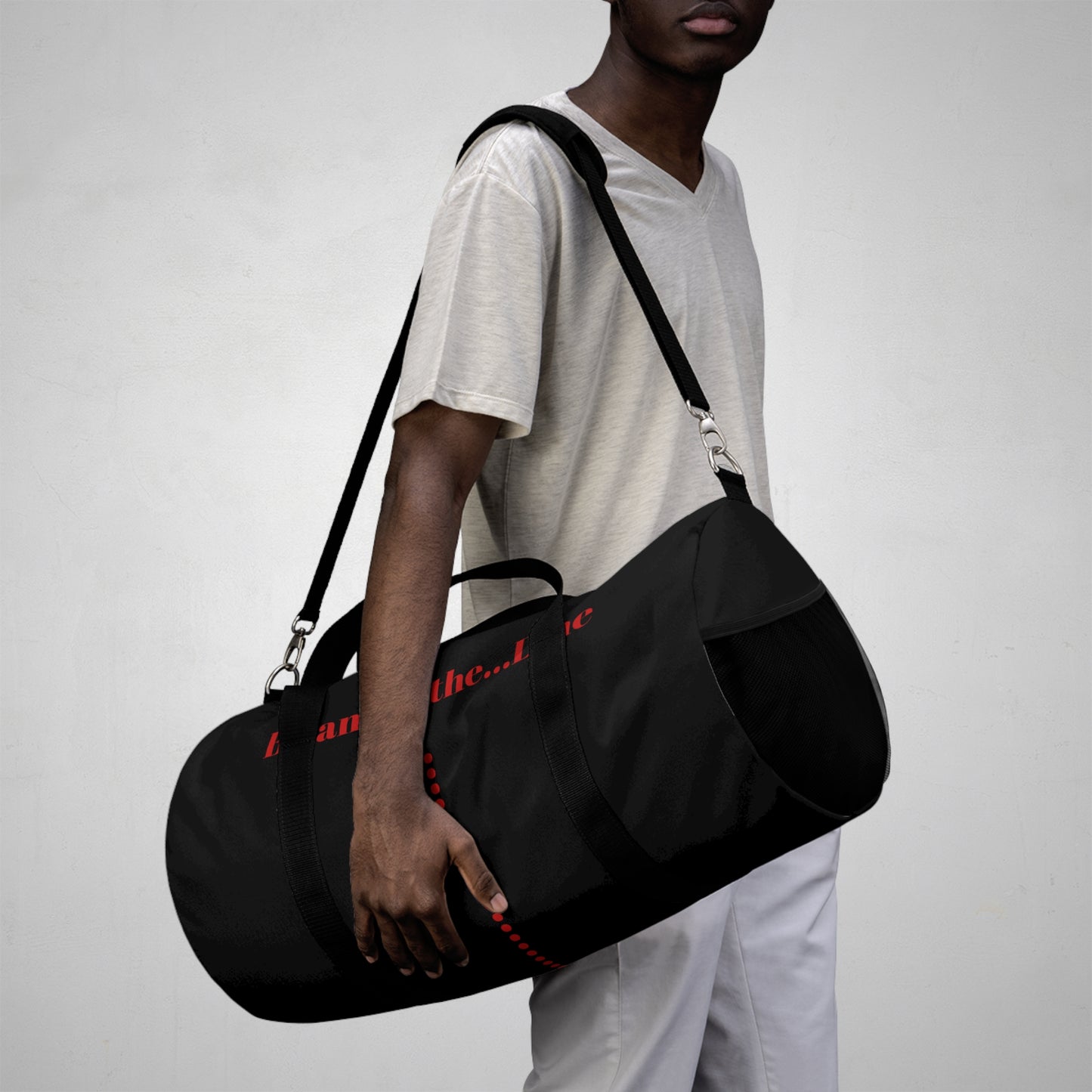 Balance...the...Line Duffel Bag — Black Gym & Travel Tote