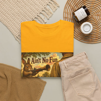 Vintage Bunny Graphic Wisdom Tee — "Ain't No Fun When..."