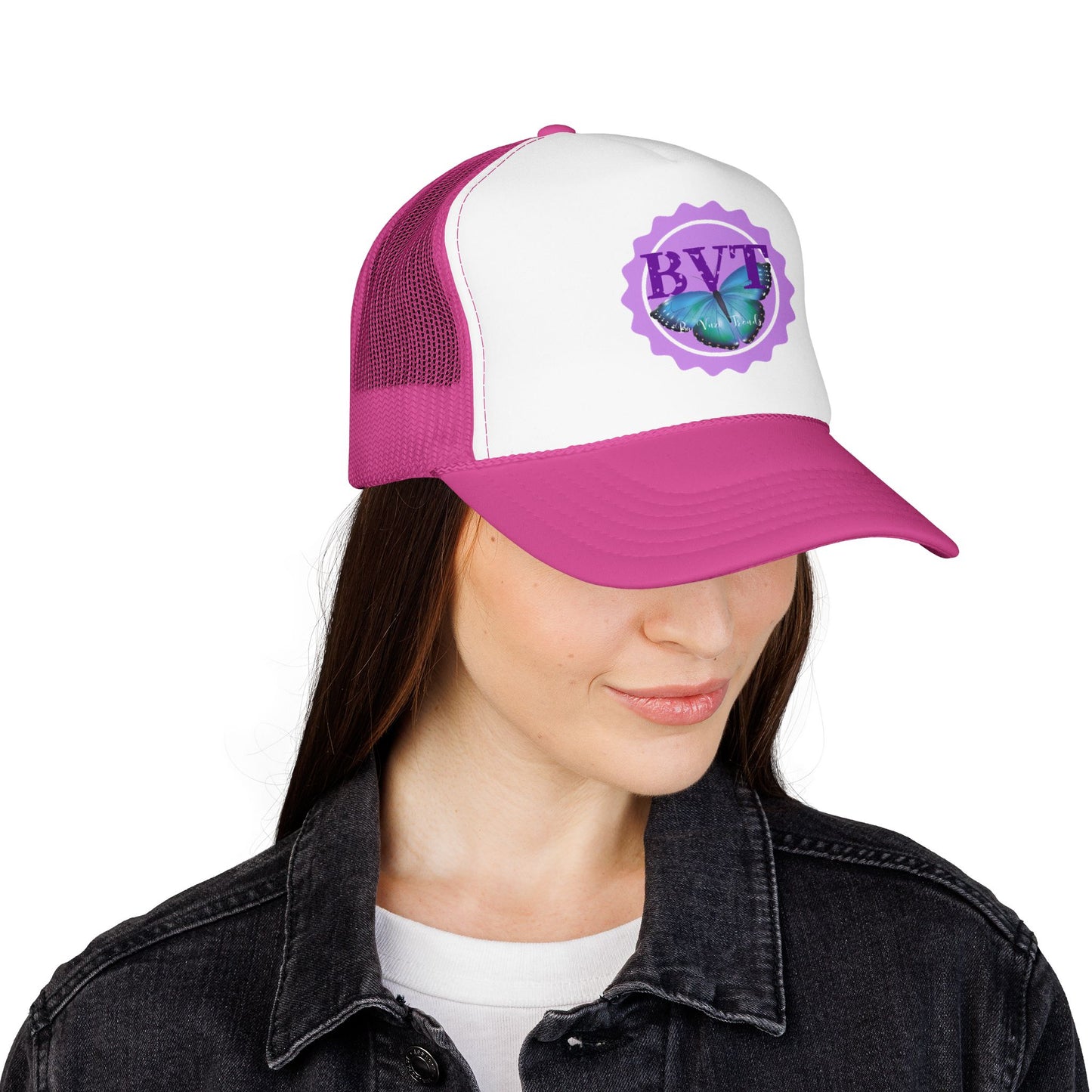 Butterfly Vibes Foam Trucker Hat – BVT Logo Mesh Cap