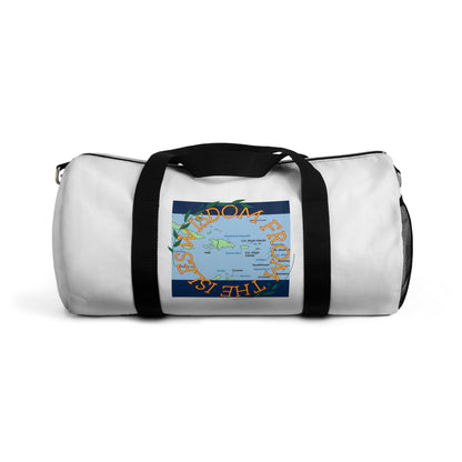 Travel Duffel Bag — 'The World Is Yours' Map Graphic