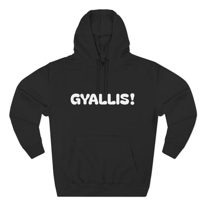 Playful Fleece Hoodie with Witty Text - Gyallis!