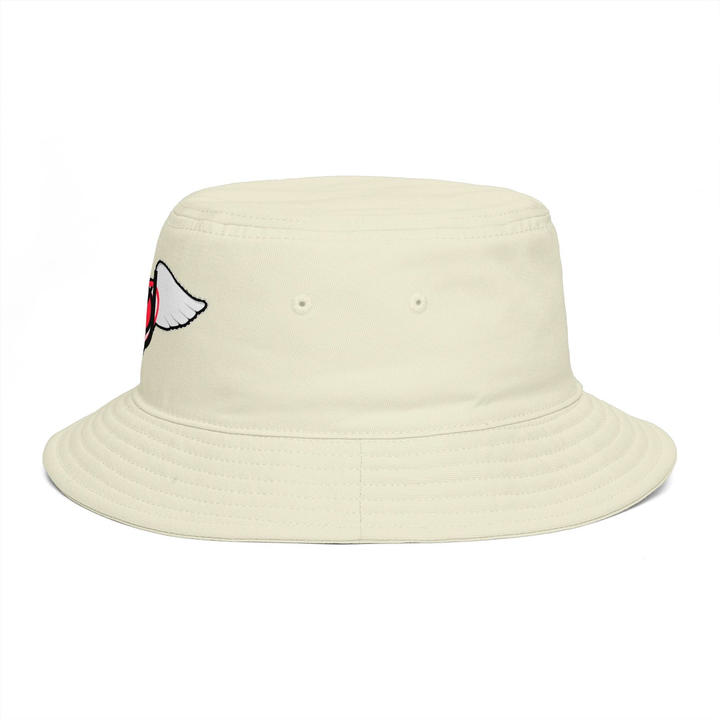 Embrace You Logo Bucket Hat — Cute Retro Winged Heart Sun Hat