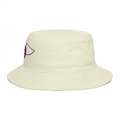 Embrace You Logo Bucket Hat — Cute Retro Winged Heart Sun Hat