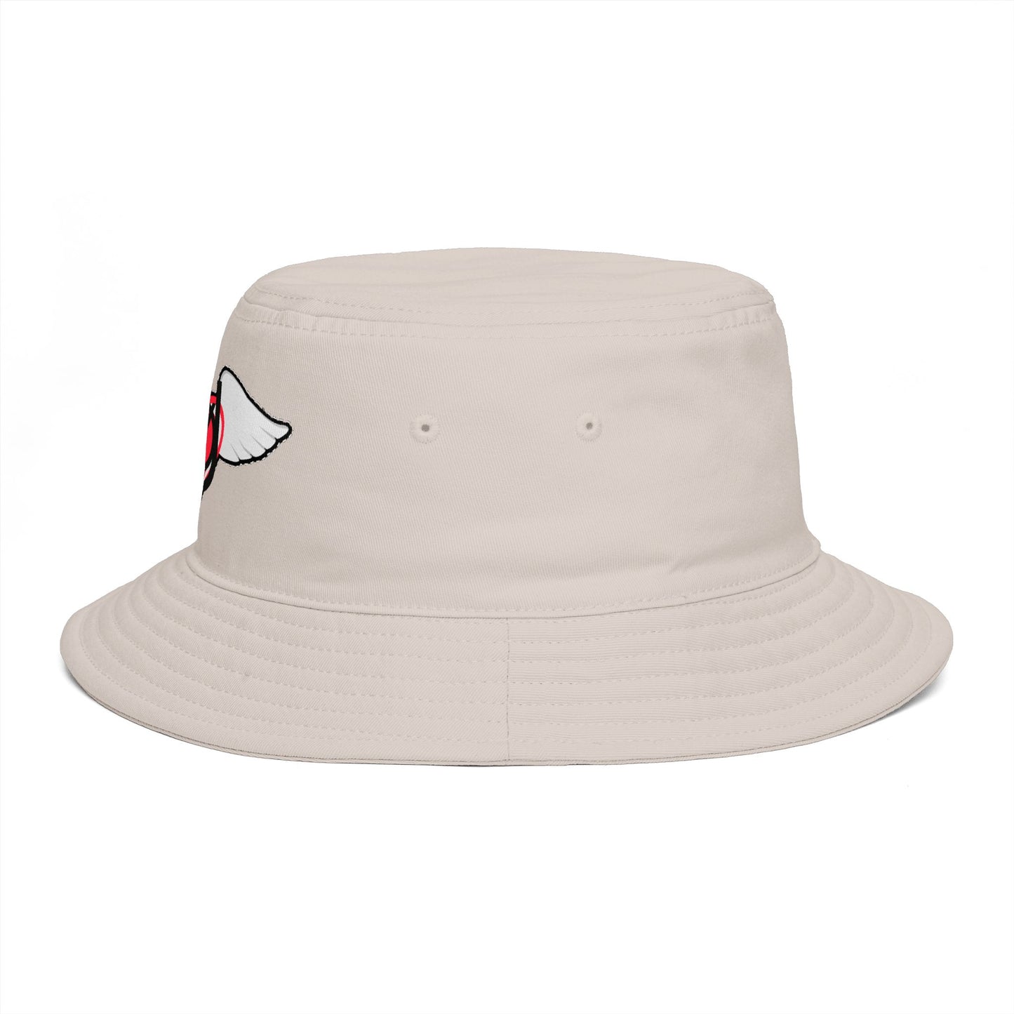 Embrace You Logo Bucket Hat — Cute Retro Winged Heart Sun Hat
