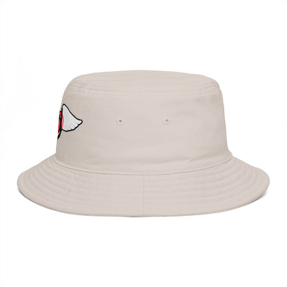 Embrace You Logo Bucket Hat — Cute Retro Winged Heart Sun Hat