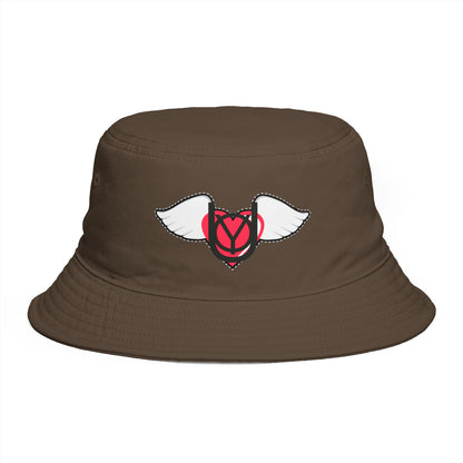 Embrace You Logo Bucket Hat — Cute Retro Winged Heart Sun Hat