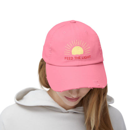 Feed The Light Unisex Distressed Cap