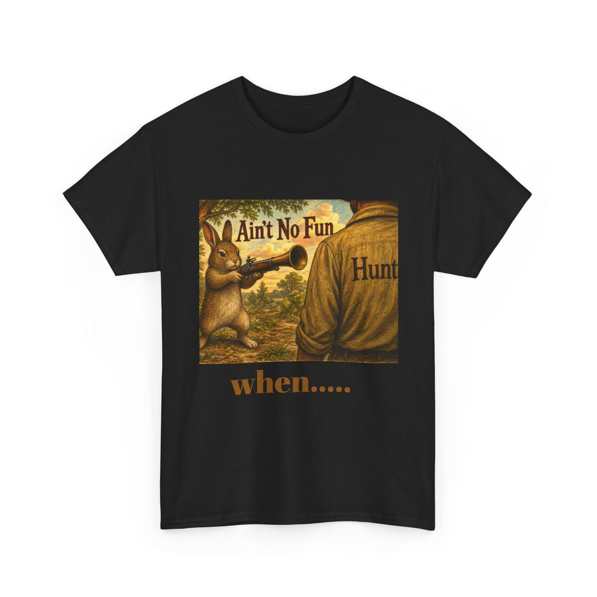 Vintage Bunny Graphic Wisdom Tee — "Ain't No Fun When..."