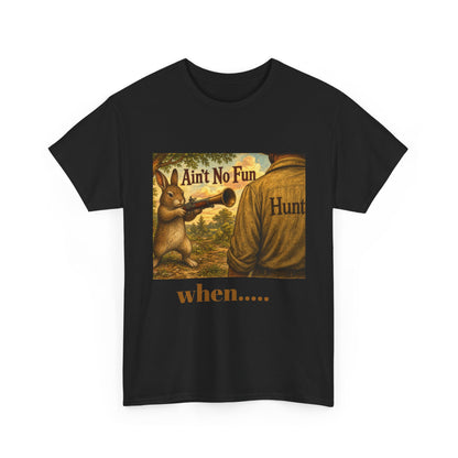 Vintage Bunny Graphic Wisdom Tee — "Ain't No Fun When..."