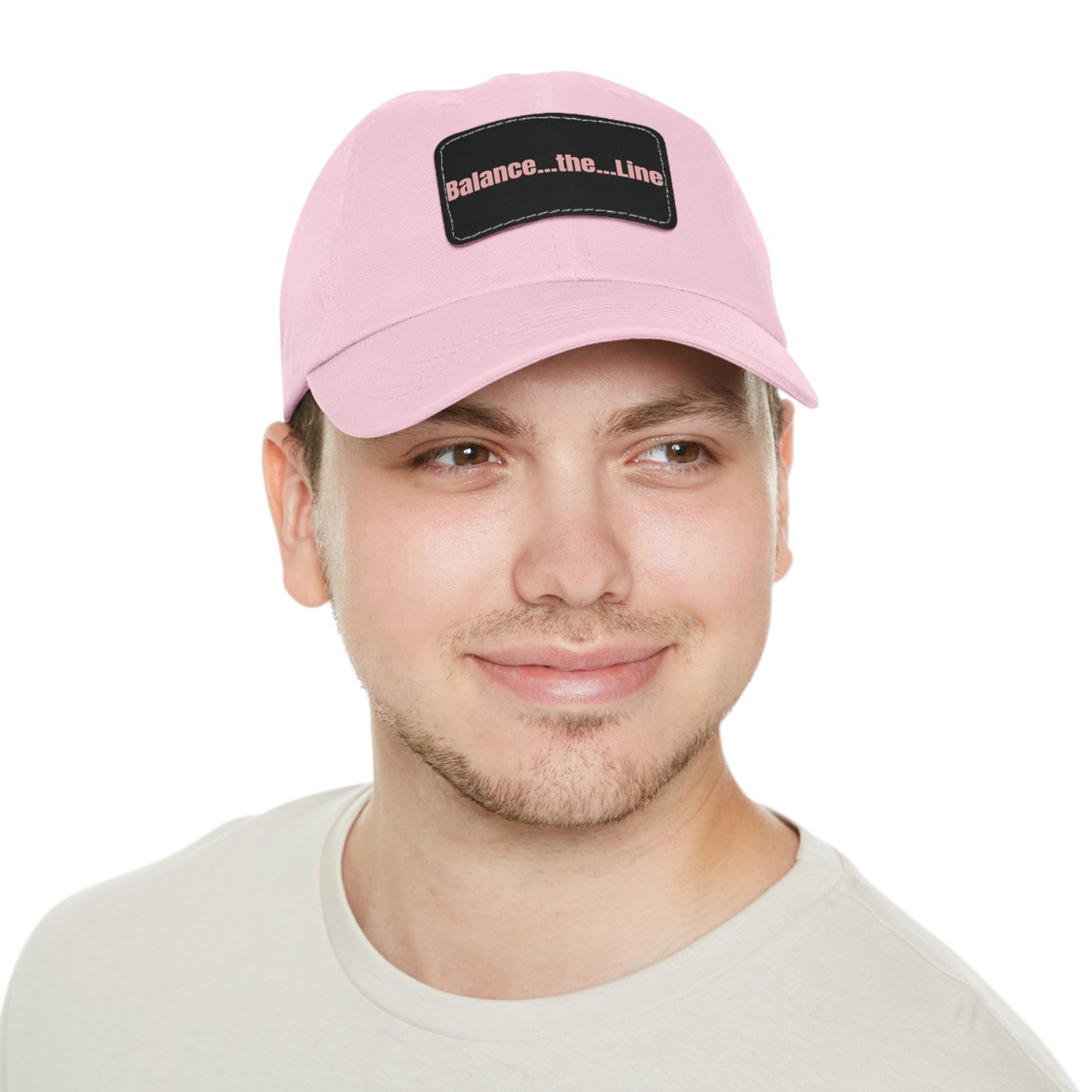 "Balance...the...Line" Statement Cap —  Pink Dad Hat