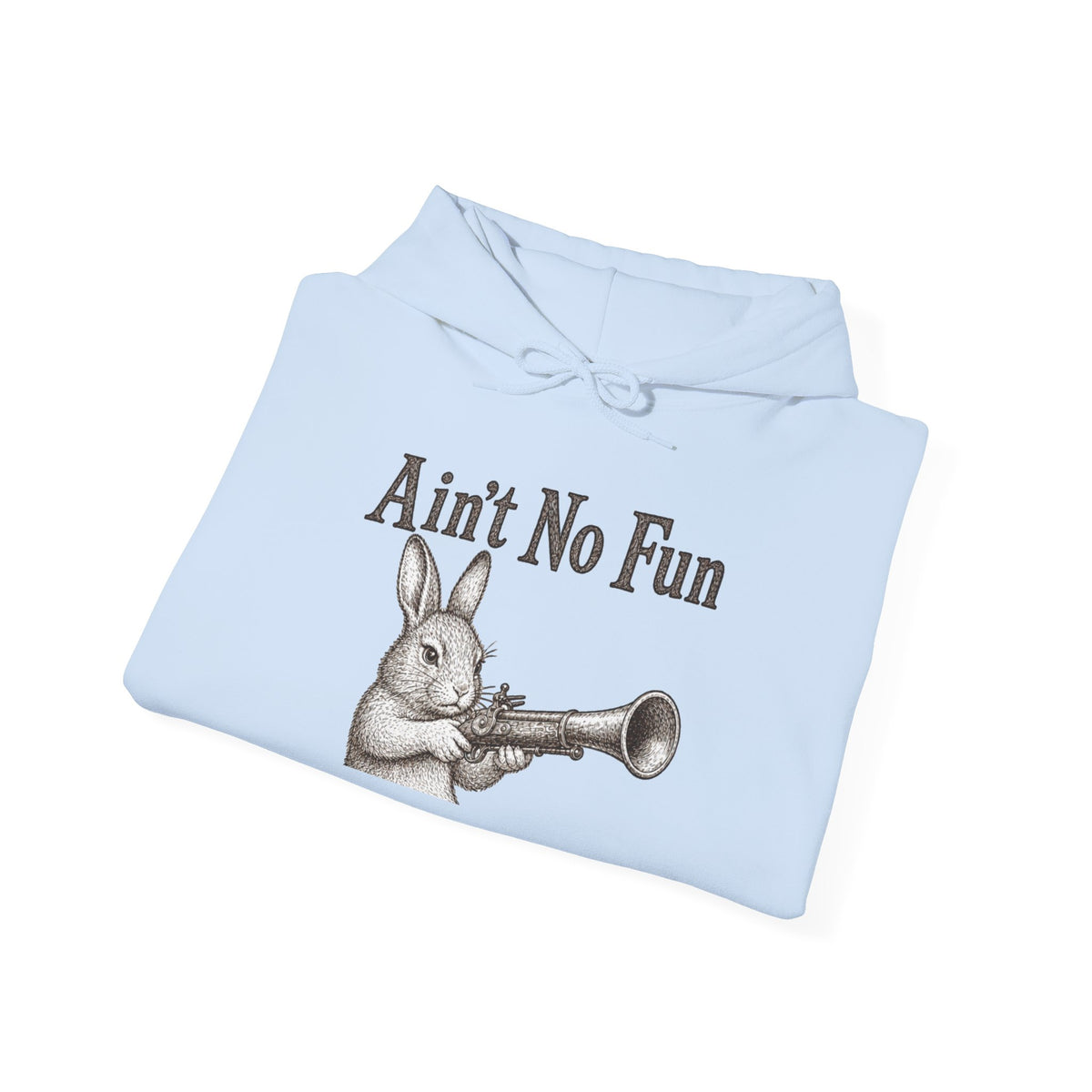 Ain't No Fun Rabbit Hoodie – Funny Vintage Animal Graphic Hoodie