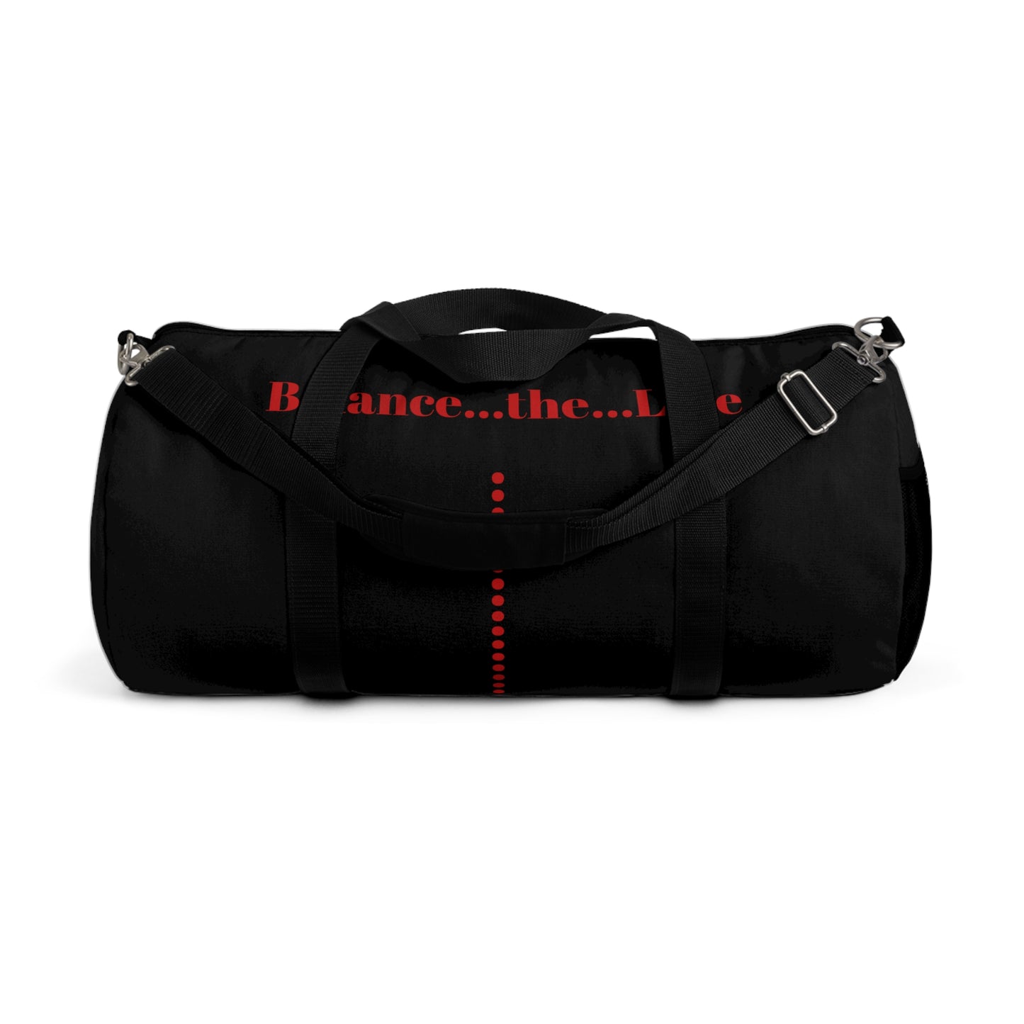 Balance...the...Line Duffel Bag — Black Gym & Travel Tote