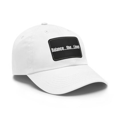 "Balance...the...Line" Statement Cap — White Dad Hat