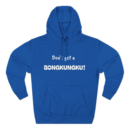 Playful Fleece Hoodie with Witty Text - Bongkungku!
