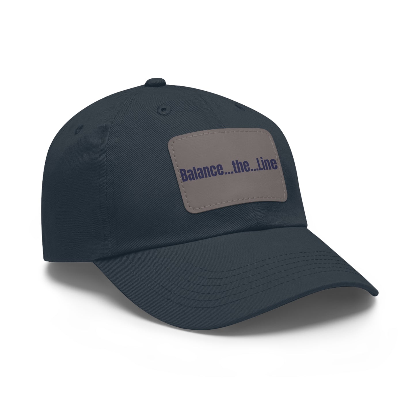 "Balance...the...Line" Statement Cap — Navy Dad Hat