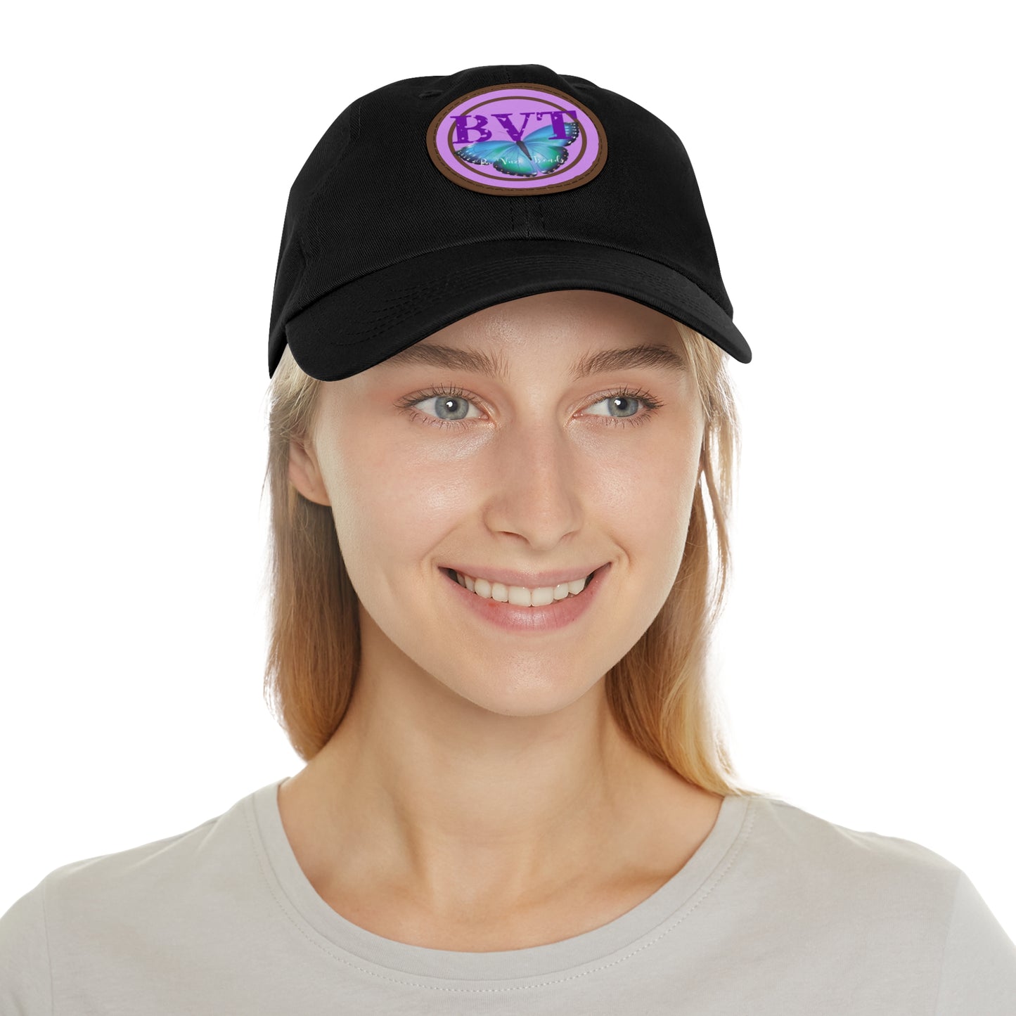 Butterfly Patch Dad Hat — BVT Logo Black Cap