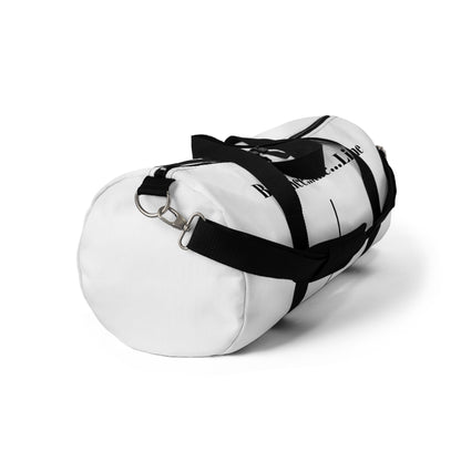 Balance...the...Line Duffel Bag — White Gym & Travel Tote