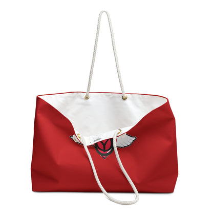 Embrace You Weekender Bag – Winged Heart Red Travel Tote