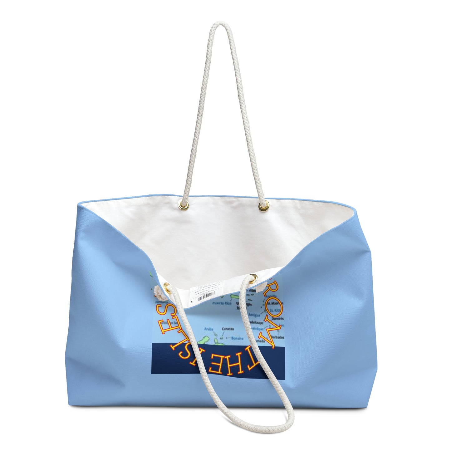 'Wisdom From The Isles' Weekender Bag – Sea Island Map Travel Tote