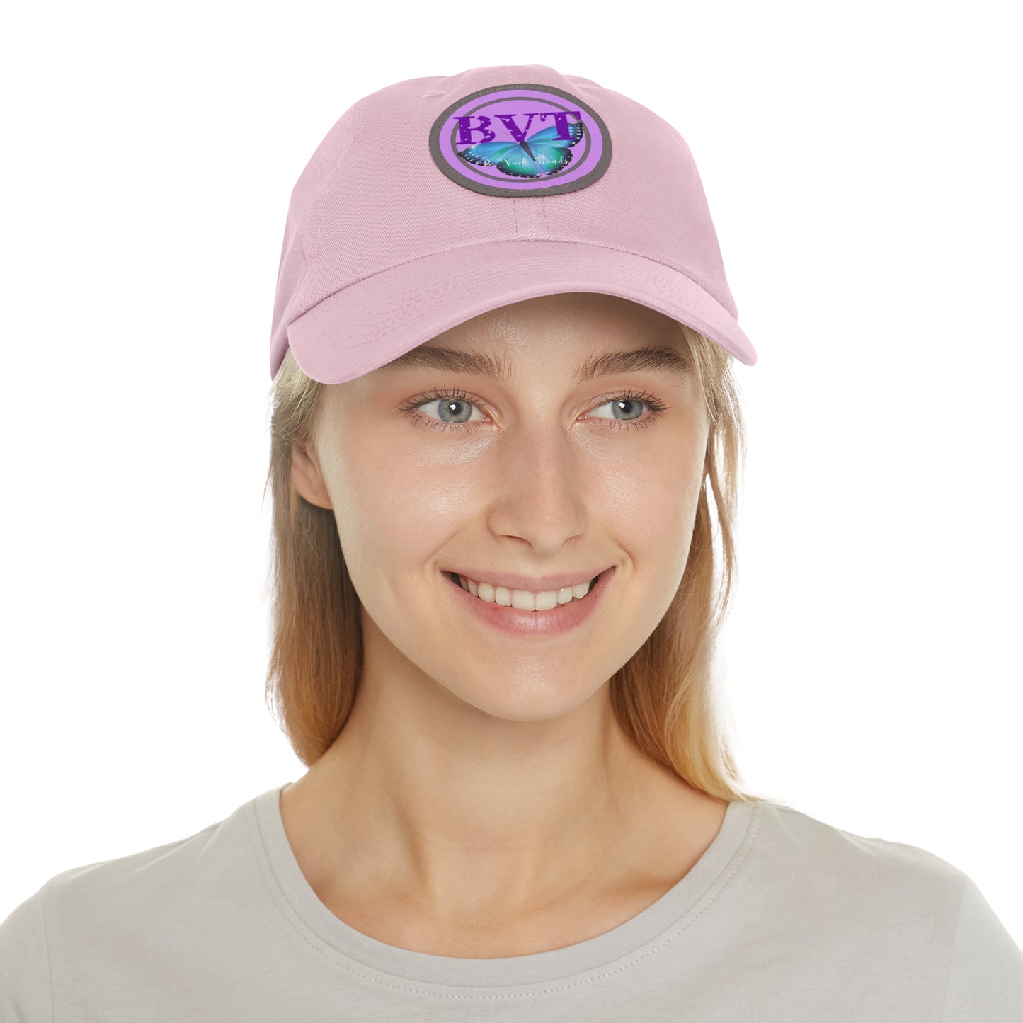 Butterfly Patch Dad Hat — BVT Logo Pink Cap