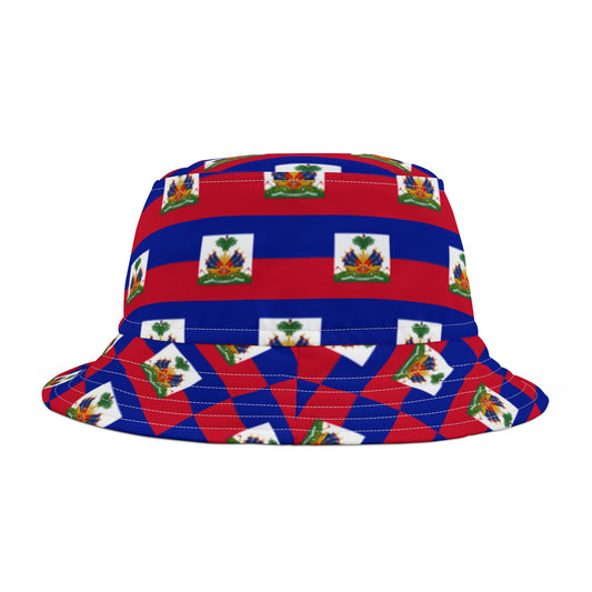 Haiti Hat Lg Patterned Bucket