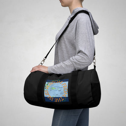 Travel Duffel Bag — 'Wisdom from the Isles Map Black