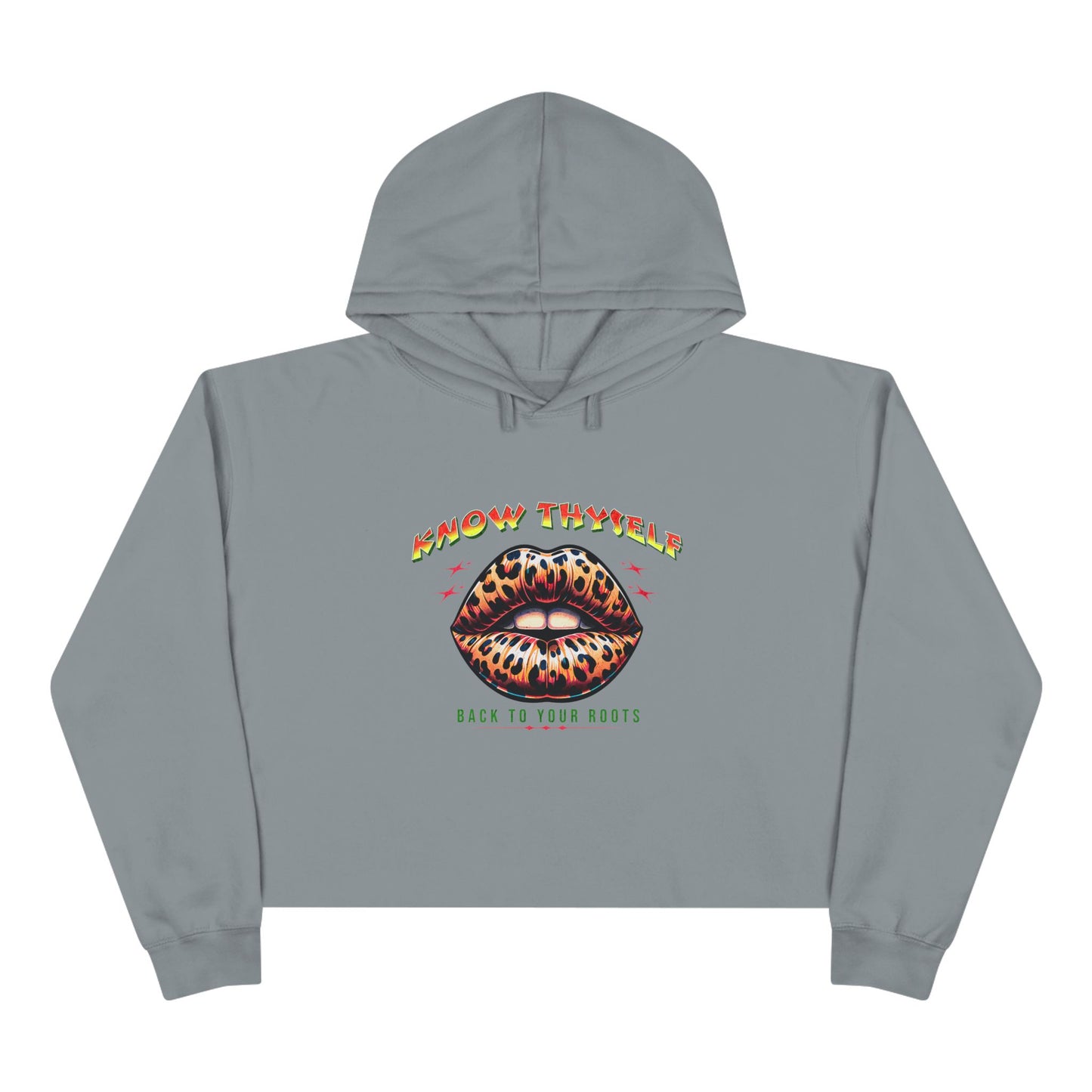 Know Thyself Crop Hoodie | Animal Print Graphic
