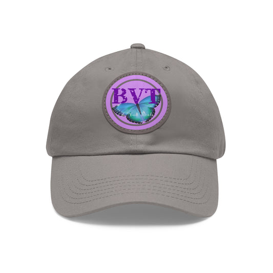 Butterfly Patch Dad Hat — BVT Logo Grey Cap