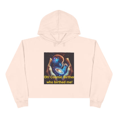 Cosmic Birth Crop Hoodie