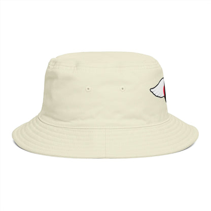 Embrace You Logo Bucket Hat — Cute Retro Winged Heart Sun Hat