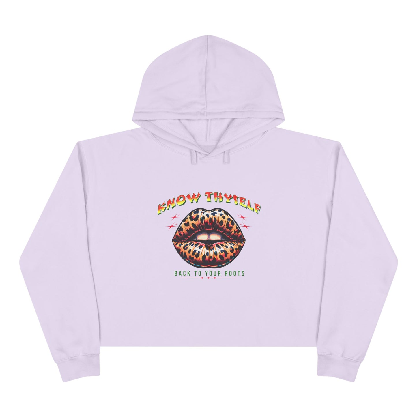 Know Thyself Crop Hoodie | Animal Print Graphic